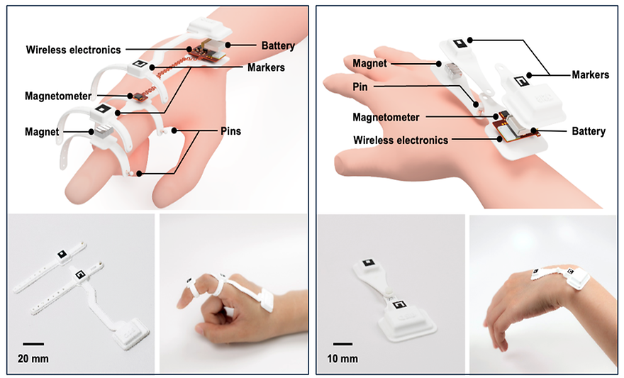 김지혜 교수팀, 손가락·손목관절 움직임 실시간 측정 피부부착형 무선 웨어러블 센서 개발